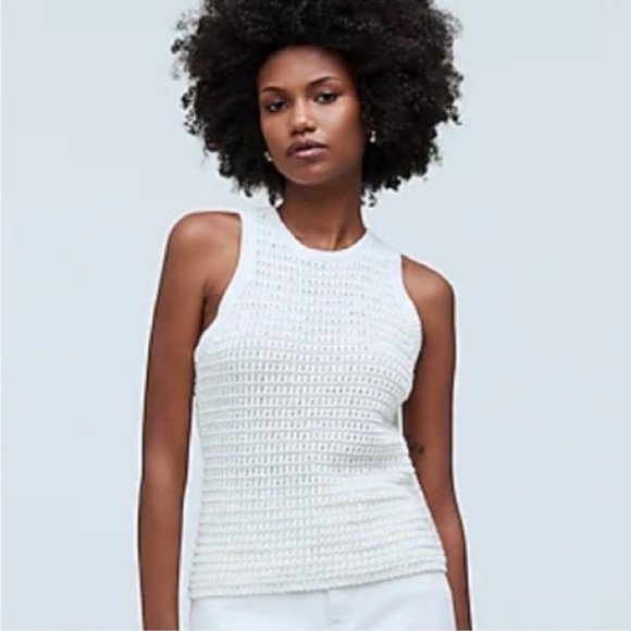 Madewell Crochet lightweight
100% Cotton sweater tank crewneck NWT Small - Picture 13 of 14